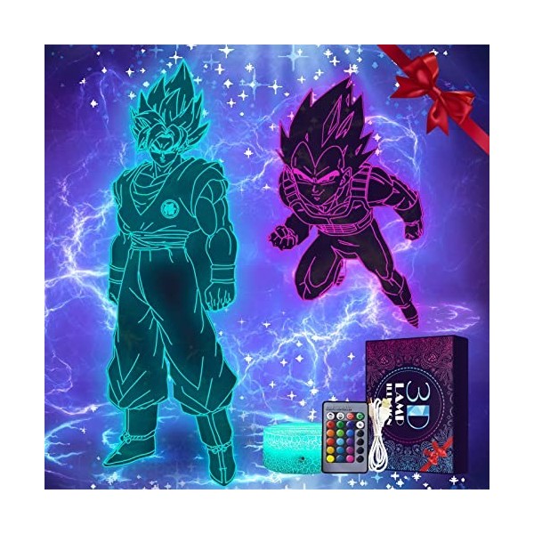 Veilleuse Naruto, 2-en-1 Kakashi Naruto Lampe 3D LED illusion - Naruto Manga Veilleuse Smart Remote Control Anime Lampe 16 Co