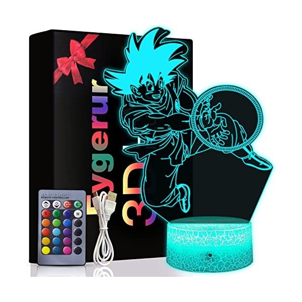 Veilleuse Naruto, 2-en-1 Kakashi Naruto Lampe 3D LED illusion - Naruto Manga Veilleuse Smart Remote Control Anime Lampe 16 Co
