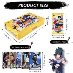 Forhome Lot de 180 cartes danime 2ème édition - Lot de 180 cartes à collectionner - Boîte de cartes à collectionner - Jeu de