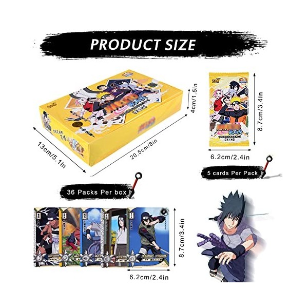 Forhome Lot de 180 cartes danime 2ème édition - Lot de 180 cartes à collectionner - Boîte de cartes à collectionner - Jeu de