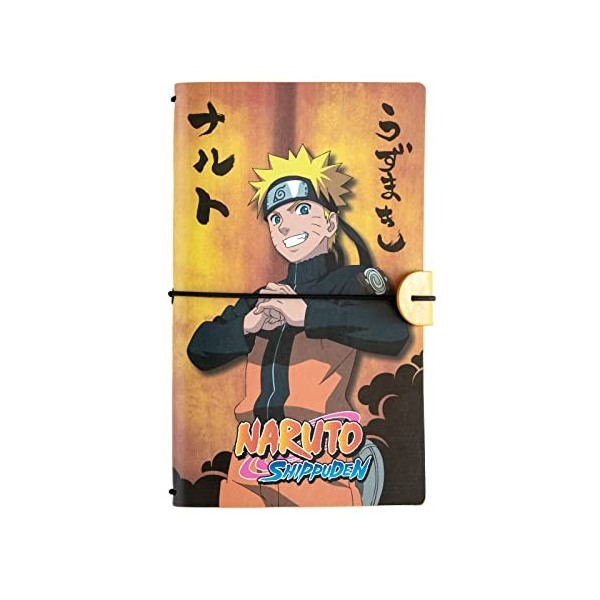 Grupo Erik - Ensemble Carnet de Voyage Naruto Shippuden | Carnet de Notes 2 en 1 | Notebook Simili Cuir