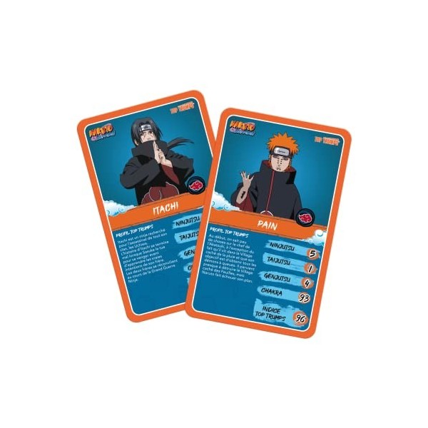 WINNING MOVES - TOP TRUMPS - NARUTO SHIPPUDEN - Jeux de cartes - Jeu de Société - Version Française
