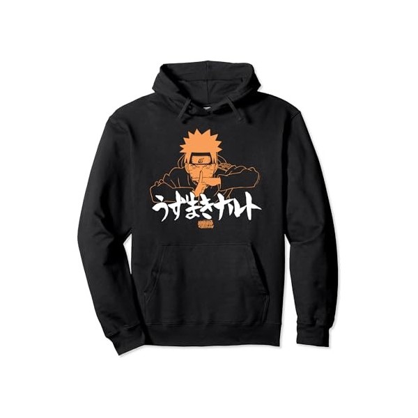 Naruto Shippuden Linéaire Naruto Jutsu avec Kanji Sweat à Capuche