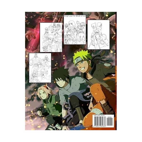 Náruto livre de coloriage: Grands cadeaux pour tous ceux qui aiment lanime et le manga avec 30 pages à colorier de haute qua