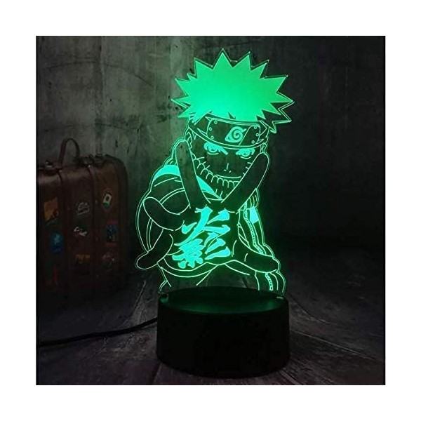 Night Light Naruto Anime 3D Led Usb Table Sommeil Lampe Home Decor Enfant Garçon Jouet De Noël Cadeau