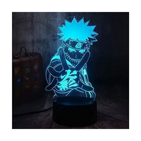 Night Light Naruto Anime 3D Led Usb Table Sommeil Lampe Home Decor Enfant Garçon Jouet De Noël Cadeau