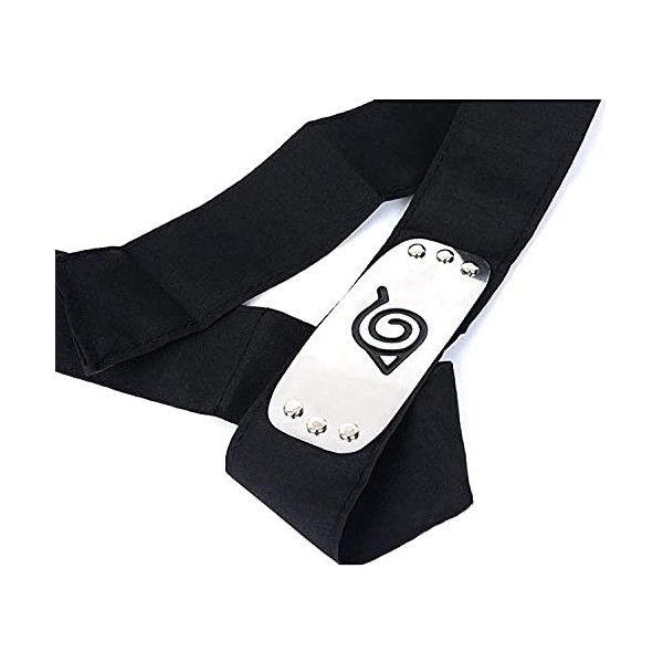 GUGUBU Naruto Shippuden Konoha Leaf Black Ninja Cosplay Bandeau