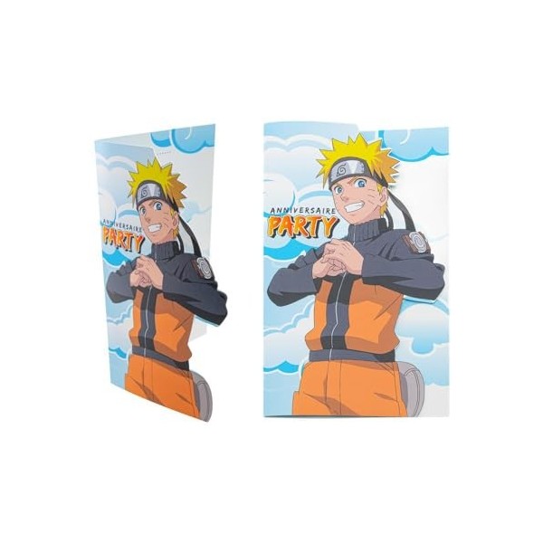 Chaks 8 CARTONS DINVITATION NARUTO SHIPPUDEN 16X10CM