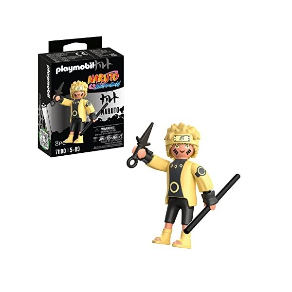 Playmobil 71100 Naruto Rikudou Sennin Mode - Naruto - Héros Issu de la série danime - pour reconstituer des scènes légendair