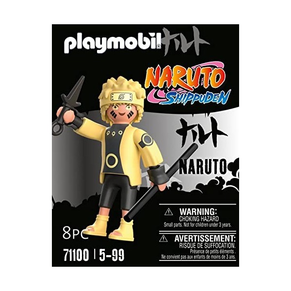 Playmobil 71100 Naruto Rikudou Sennin Mode - Naruto - Héros Issu de la série danime - pour reconstituer des scènes légendair