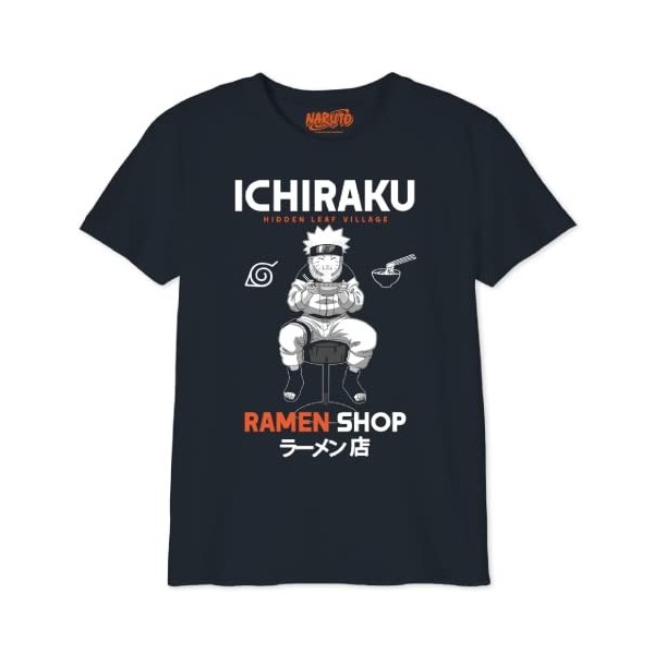 Naruto BONARUTTS027 T-Shirt, Navy, 06 Ans Garçon