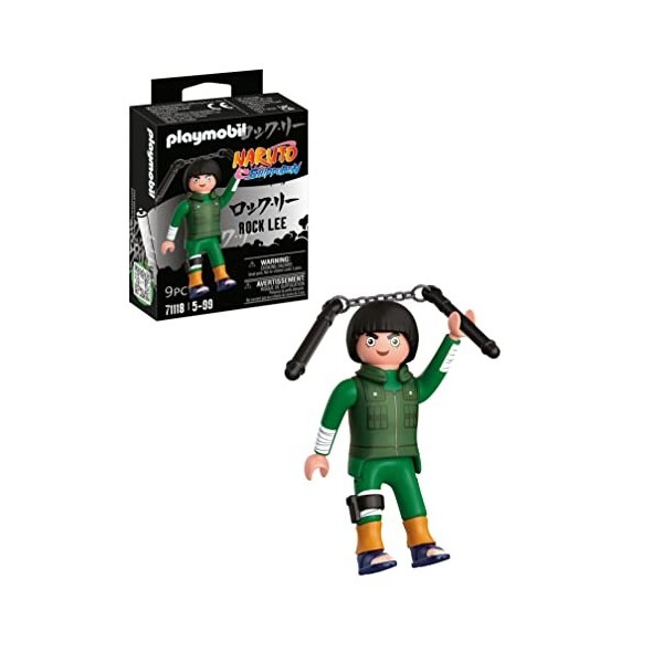 Playmobil 71118 Rock Lee - Naruto - Héros Issu de la série danime - pour reconstituer des scènes légendaires ou Inventer de 
