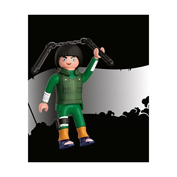 Playmobil 71118 Rock Lee - Naruto - Héros Issu de la série danime - pour reconstituer des scènes légendaires ou Inventer de 
