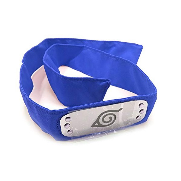 GUGUBU Naruto Shippuden Cosplay Konoha Leaf Ninja Bandeau Bleu Ninja