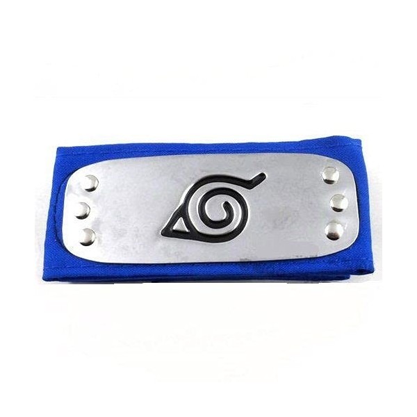 GUGUBU Naruto Shippuden Cosplay Konoha Leaf Ninja Bandeau Bleu Ninja