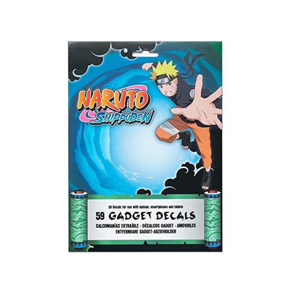 Grupo Erik - Gadget Decals Naruto Shippuden | Lot de 59 Autocollants | Stickers pour Ordinateur Portable, Smartphone, Tablett