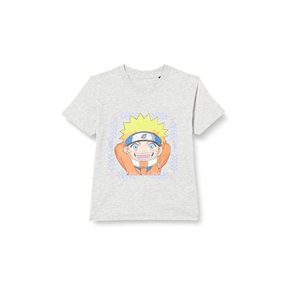 Naruto Fille Ginarutts007 T shirt, Gris Chiné, 12 ans EU