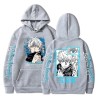 zhedu Nouveau Drôle Anime Jujutsu Kaisen Sweat À Capuche Gojo Satoru Sweats Automne Hiver Grande Taille Décontracté Mode Unis