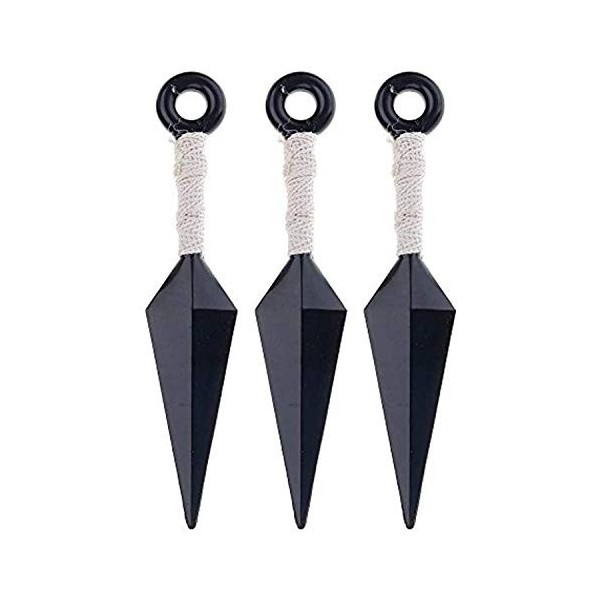 SoMulti Lot De 3 Kunai Ninja Naruto Konoha Accessoire Deguisement Cosplay