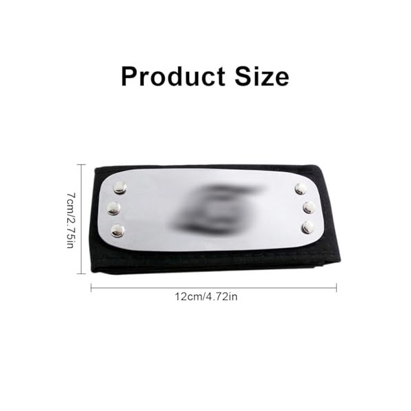 HNJUSR 2 Pièces Bandeau Narut Narut Shippuden Konoha Bandeau Bando Narut Noir Rouge Bleu Serre-Tête en Métal Cosplay Accessoi
