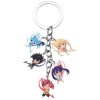 Harpra An*ime F*igure Keyc*hain Set – 6 personnages populaires de Fa*iry Ta*il, Nar*uto, et plus encore, Naruto