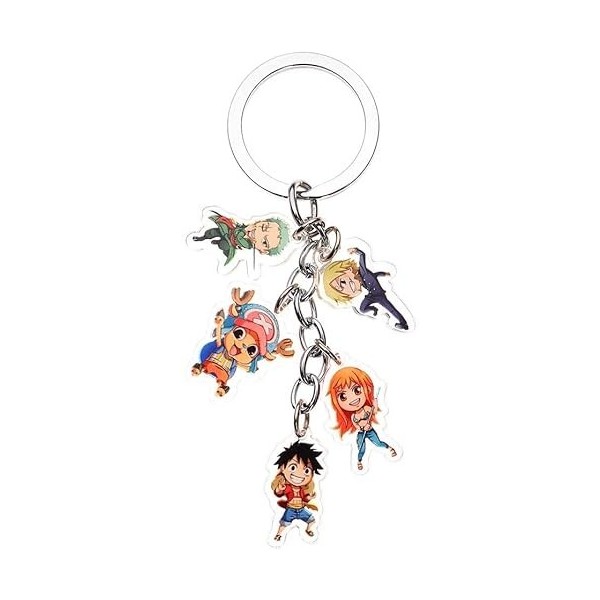 Harpra An*ime F*igure Keyc*hain Set – 6 personnages populaires de Fa*iry Ta*il, Nar*uto, et plus encore, Naruto