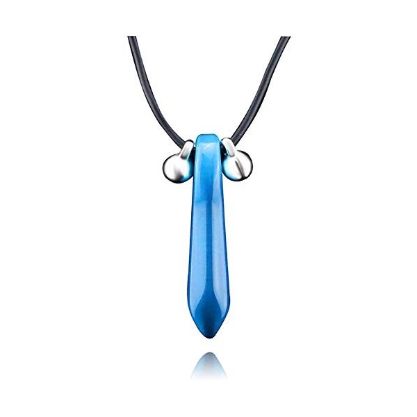 VIRACIN Collier pour pierres précieuses Collier Tsunade différent Endroits appropriés Pendentif Colliers et pendentifs bleus 