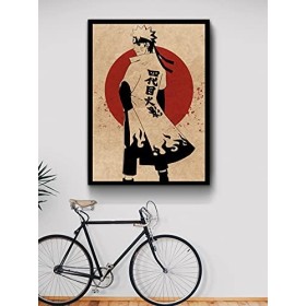 Affiche vintage Naruto - Décoration murale - Impression de style décoration dintérieur - 21 x 30 cm
