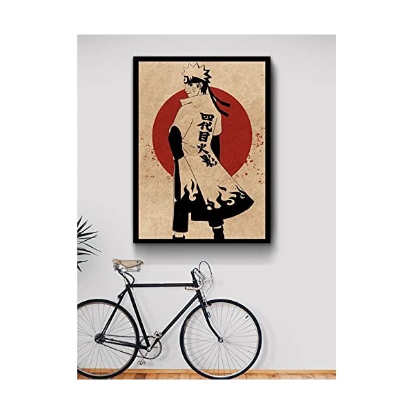 Affiche vintage Naruto - Décoration murale - Impression de style décoration dintérieur - 21 x 30 cm