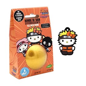 Hello Kitty x Naruto, Boule de Bain Effervescente, avec un Médaillon, Surprise, Bombes de Bain, Dorée, Enfants, Junior, Vegan