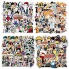 200 Stück Anime Aufkleber, Gemischte Ninja Aufkleber Hunter x Hunter Aufkleber My Hero Academia Aufkleber Haikyuu Aufkleber V