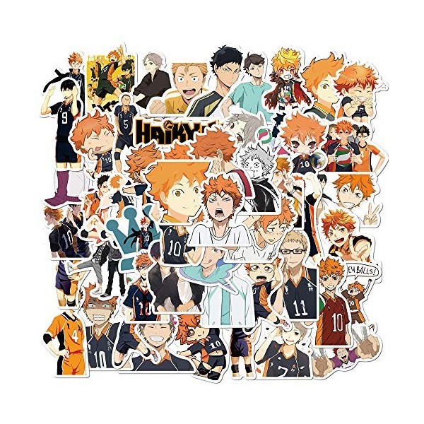 200 Stück Anime Aufkleber, Gemischte Ninja Aufkleber Hunter x Hunter Aufkleber My Hero Academia Aufkleber Haikyuu Aufkleber V