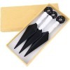 GUGUBU Naruto Shippuden Cosplay Lot de 3 Kunai en plastique blanc avec boîte de présentation