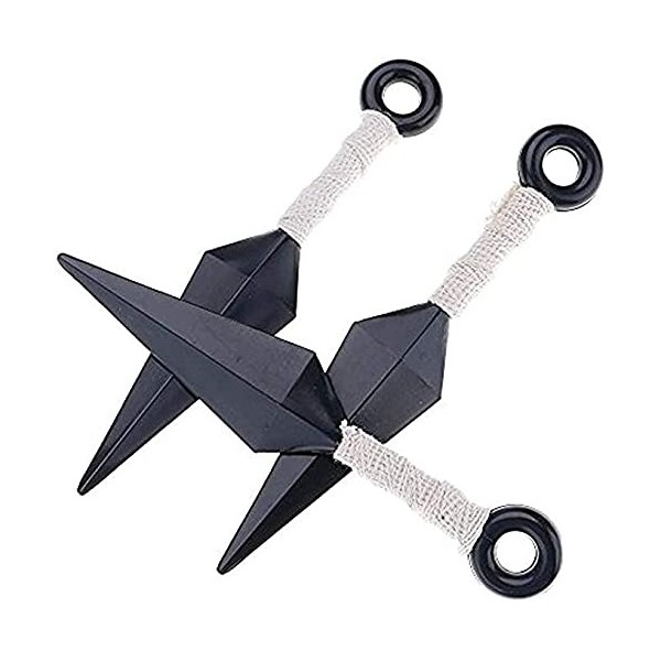 GUGUBU Naruto Shippuden Cosplay Lot de 3 Kunai en plastique blanc avec boîte de présentation