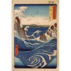 Grupo Erik - Poster The Naruto Whirlpools, Hiroshige - Deco Maison, Decoration Murale, Affiche Décorative