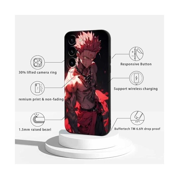 2 Pièces Coque pour Samsung Galaxy S23 5G 6.1, avec Anime motif Jujutsu Kaisen Gojo Satoru Itadori Yuji Manga Antichoc TPU 