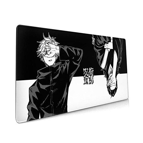 Tapis de souris Anime Jujutsu Kaisen, tapis de souris antidérapant personnalisé élégant pour bureau, ordinateur, esports prof
