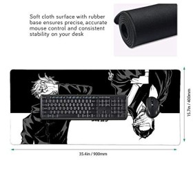 Tapis de souris Anime Jujutsu Kaisen, tapis de souris antidérapant personnalisé élégant pour bureau, ordinateur, esports prof