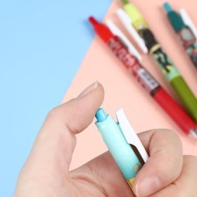 Jujutsu Kaisen Lot de 6 stylos à encre gel Noir 0,5 mm