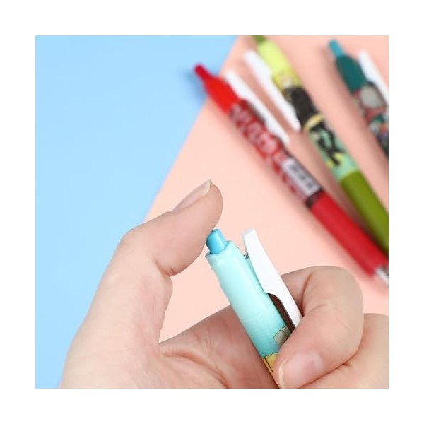 Jujutsu Kaisen Lot de 6 stylos à encre gel Noir 0,5 mm