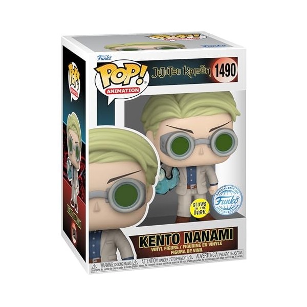 Funko Pop! Animation : Jujutsu Kaisen JJK – Kento Nanami avec cravate, brille dans le noir Entertainment Earth Figurine de co