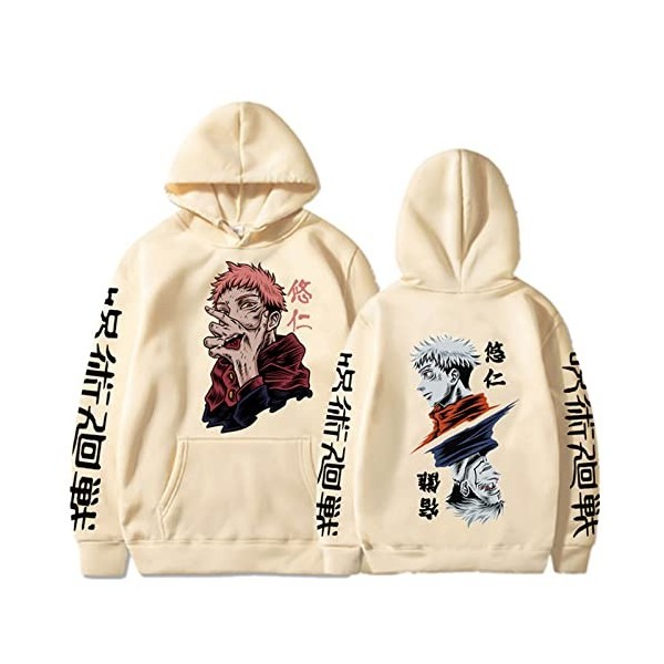zhedu Manga Gojo Satoru Sweatshirts Japonais Jujutsu Kaisen Sweatshirt Yuji Itadori Sweats à Capuche Pull Y2k Pulls Streetwea