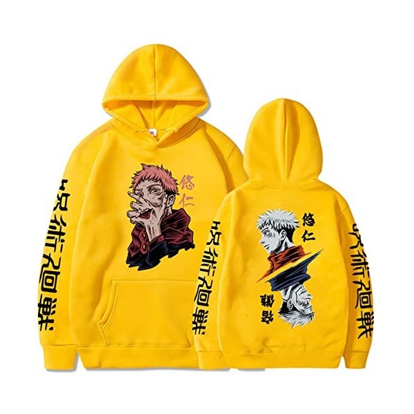 zhedu Manga Gojo Satoru Sweatshirts Japonais Jujutsu Kaisen Sweatshirt Yuji Itadori Sweats à Capuche Pull Y2k Pulls Streetwea