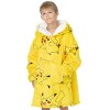 Pokémon Kids Sweat à Capuche surdimensionné Pikachu ou Pokeball Sherpa Fleece Taille Unique