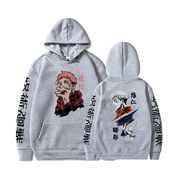 zhedu Manga Gojo Satoru Sweatshirts Japonais Jujutsu Kaisen Sweatshirt Yuji Itadori Sweats à Capuche Pull Y2k Pulls Streetwea