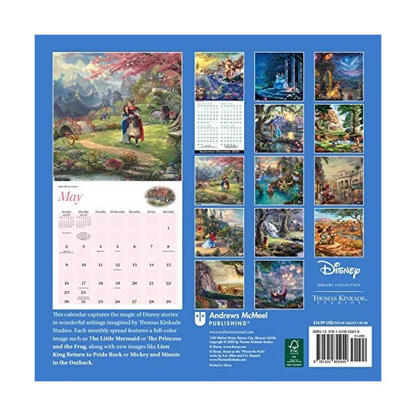 Disney Dreams Collection by Thomas Kinkade Studios: 2021 Wall Calendar