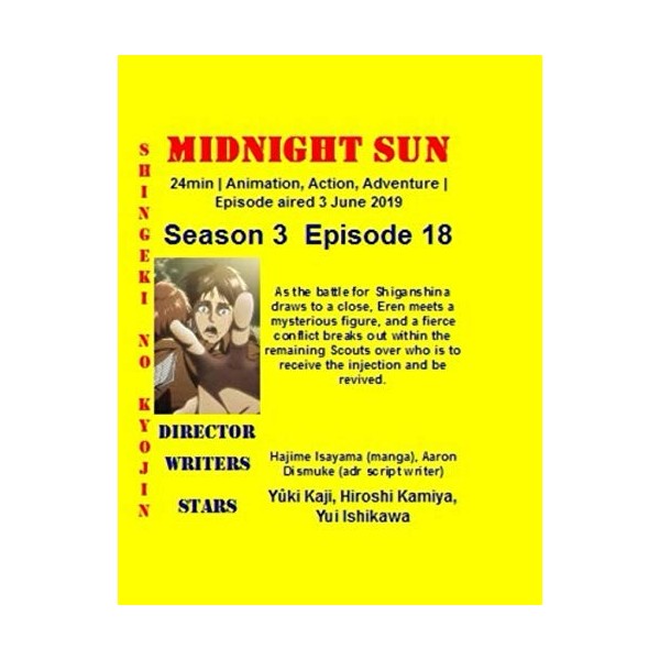 Shingeki no kyojin Midnight Sun Big Size Notebook Library and Home Decaration - School and College – Coffee Tea Table – 