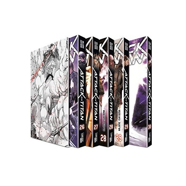 Attack on Titan, Bände 26-30 im Sammelschuber mit Extra: Atemberaubende Fantasy-Action im Kampf gegen grauenhafte Titanen