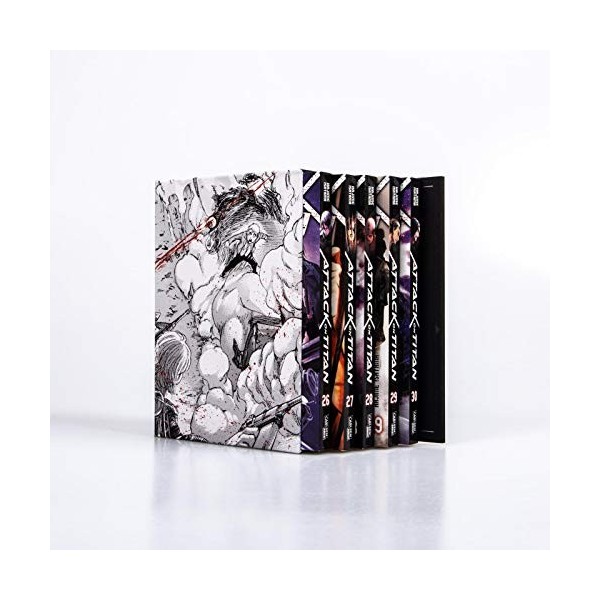 Attack on Titan, Bände 26-30 im Sammelschuber mit Extra: Atemberaubende Fantasy-Action im Kampf gegen grauenhafte Titanen