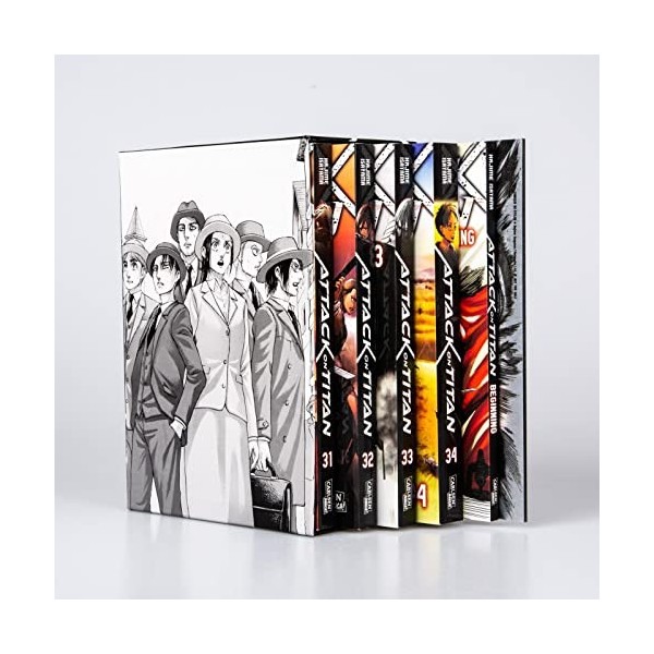Attack on Titan, Bände 31-34 im Sammelschuber mit Extra: Die Bände 31-34 des Fantasy-Manga-Erfolgs im edlen Sammelschuber - m